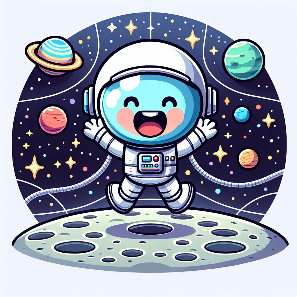 Silly Astronaut On The Moon Paint By Number