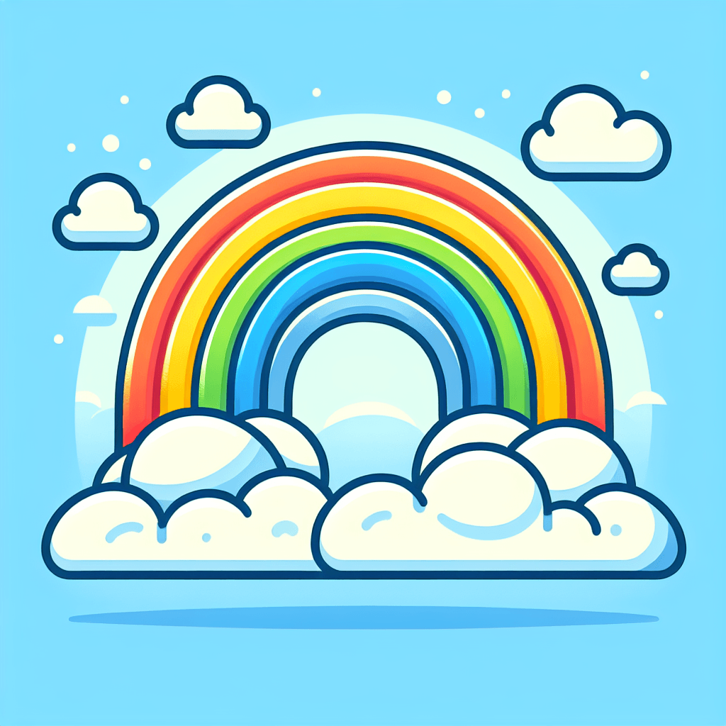 Joyful Rainbow Clouds Paint By Numbers Kits