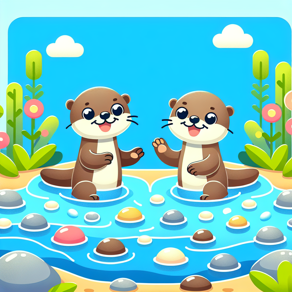 Playful Otters At Play Paint By Number