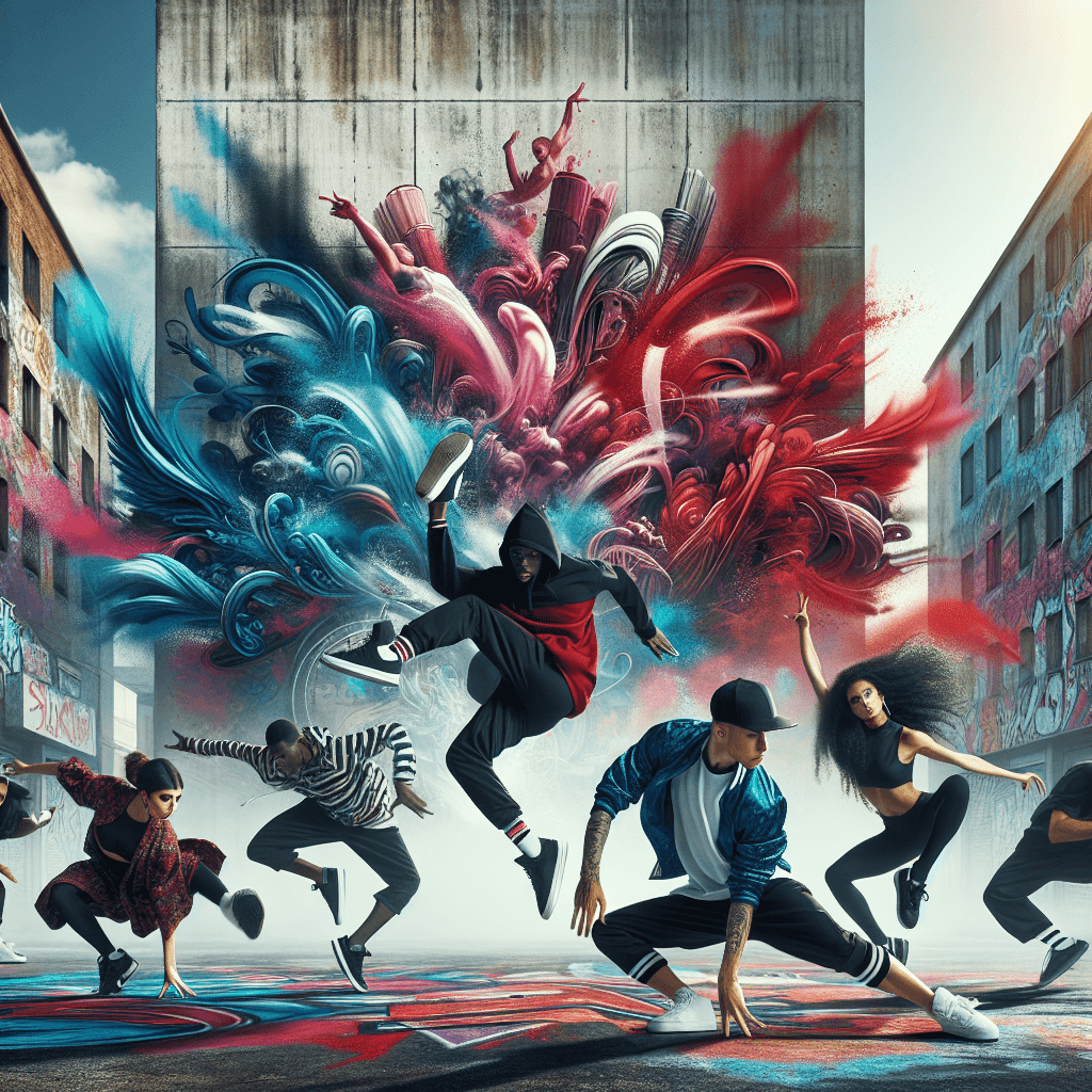 Energetic Breakdance Battle Paint By Color