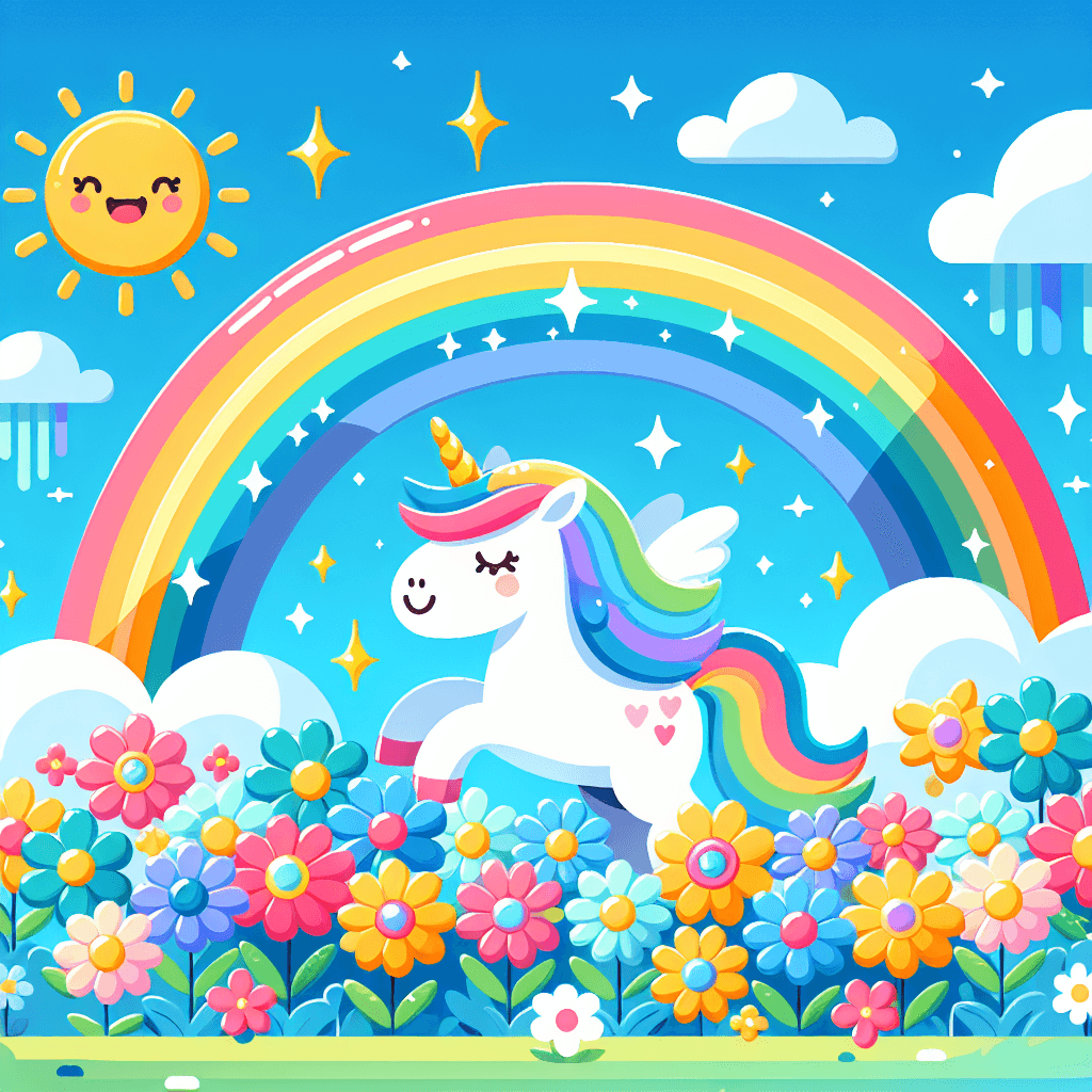 Whimsical Rainbow Magic DIY Paint By Numbers