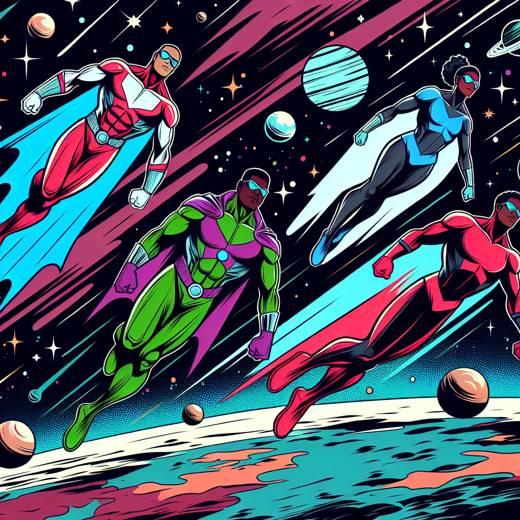 Superhero Galaxy Guardians Paint By Numbers Art