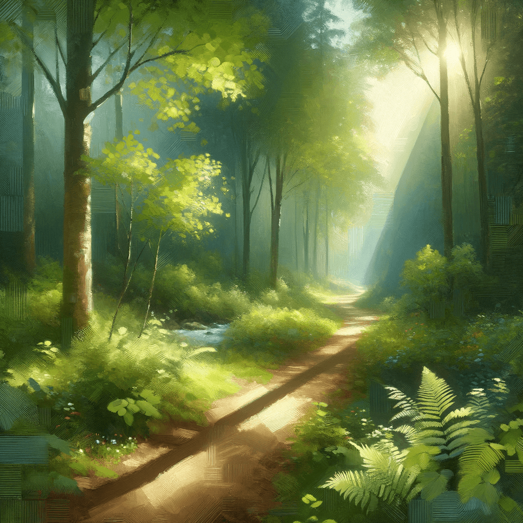Sunlit Forest Path Paint By Number
