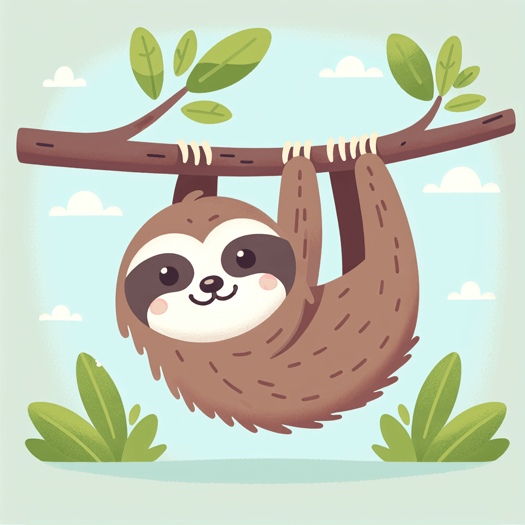 Sleepy Sloth Paint By Numbers Art