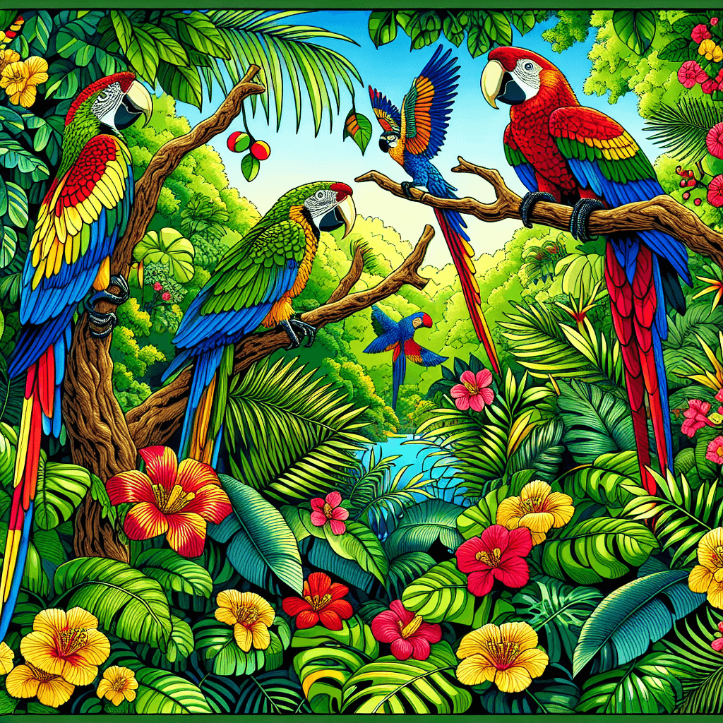 Exotic Jungle Escape Painting Number Kit