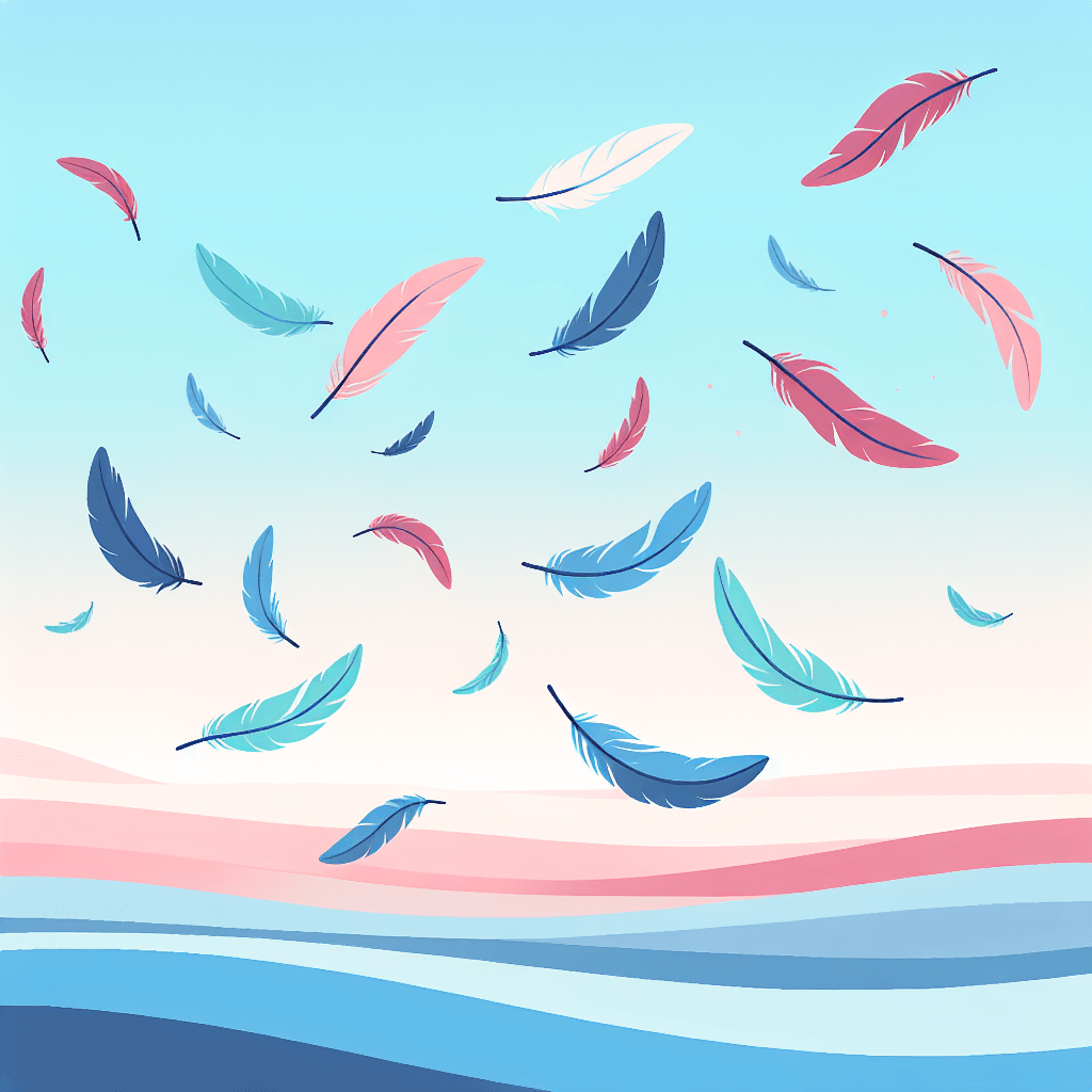 Floating Feathers Paint By Number