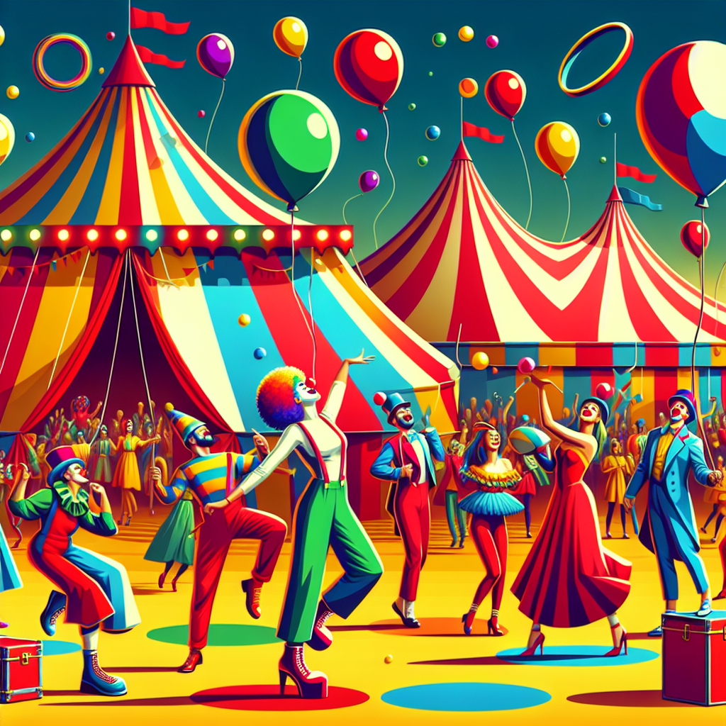 Whimsical Circus Town Painting Number Kit