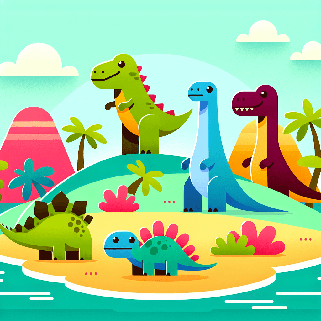 Dino Discovery Island DIY Paint By Numbers