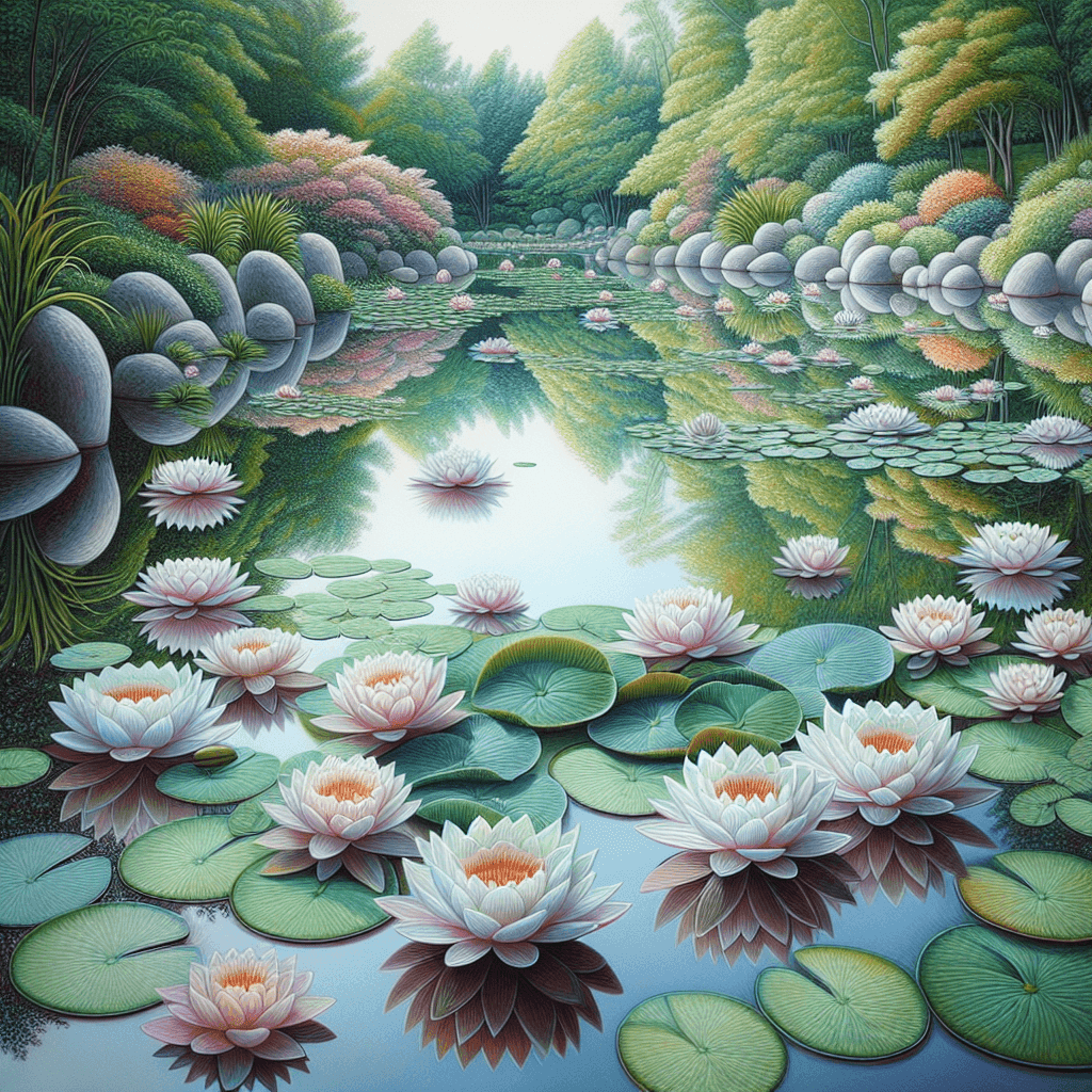 Serenity Water Lily Pond Paint By Numbers Kits