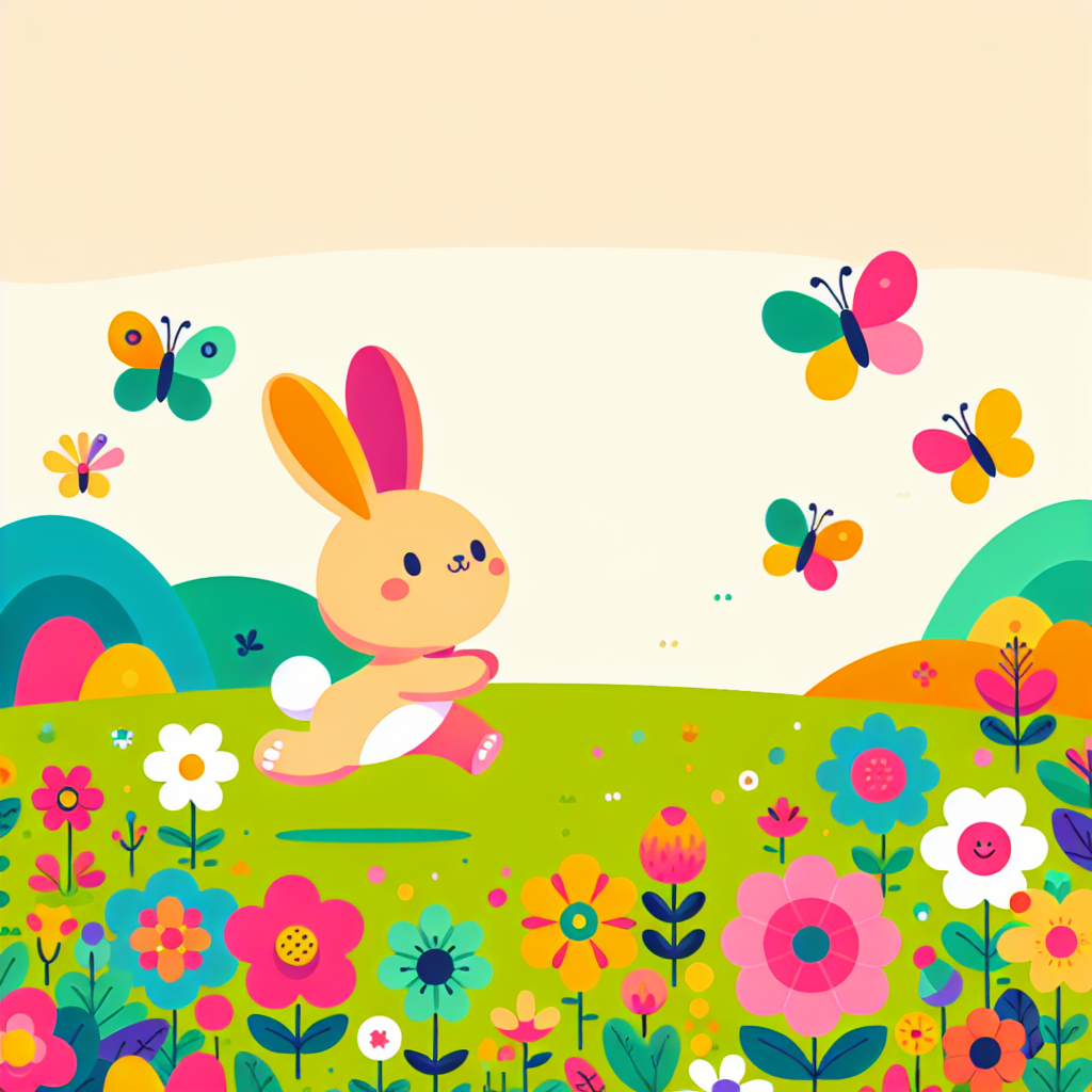 Bunny Meadow Hop Painting Number Kit