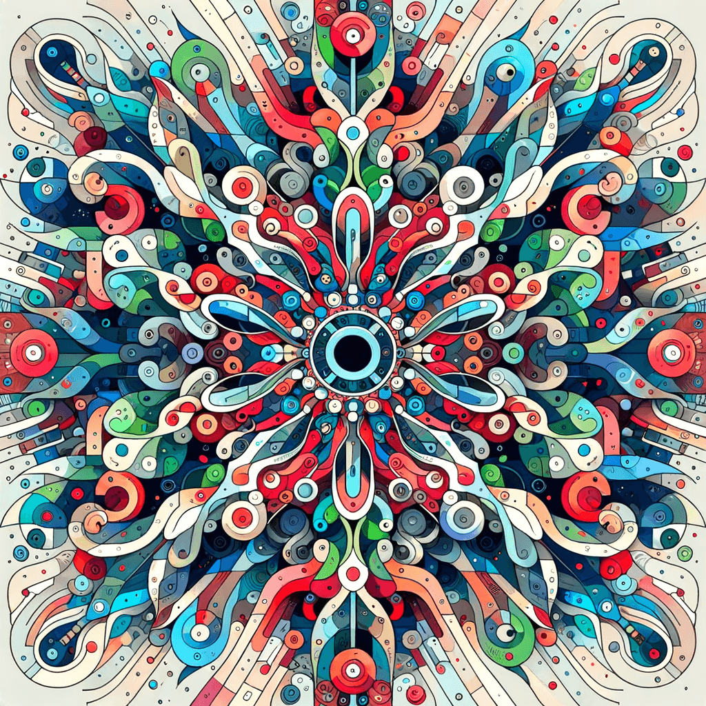 Colorful Kaleidoscope Paint By Number