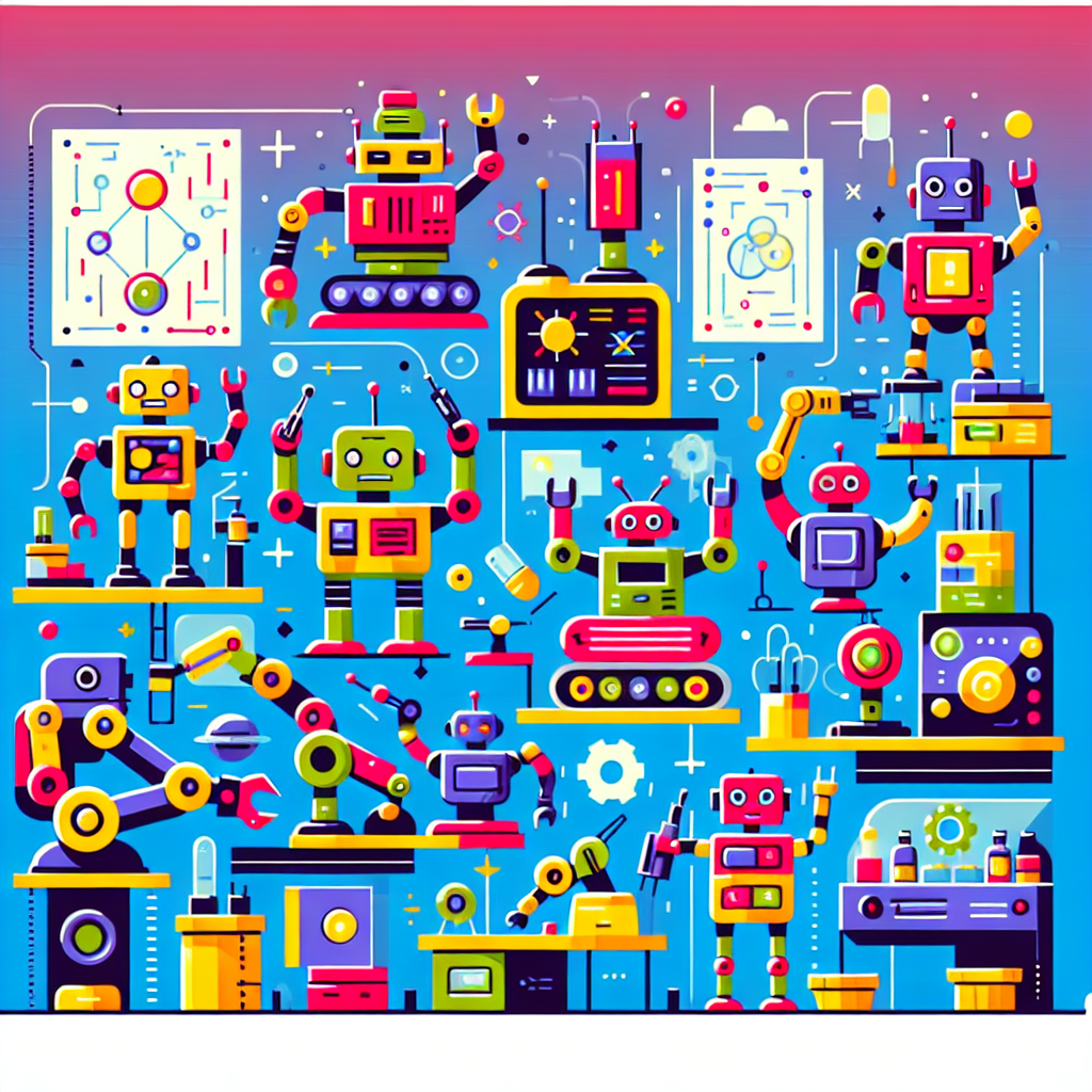 Robots And Gadgets Workshop Paint By Numbers Art