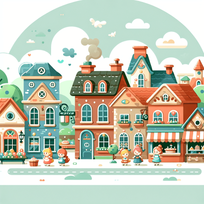 Storybook Village Paint By Color