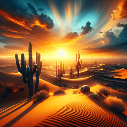 Desert Sunrise Splendor DIY Paint By Numbers