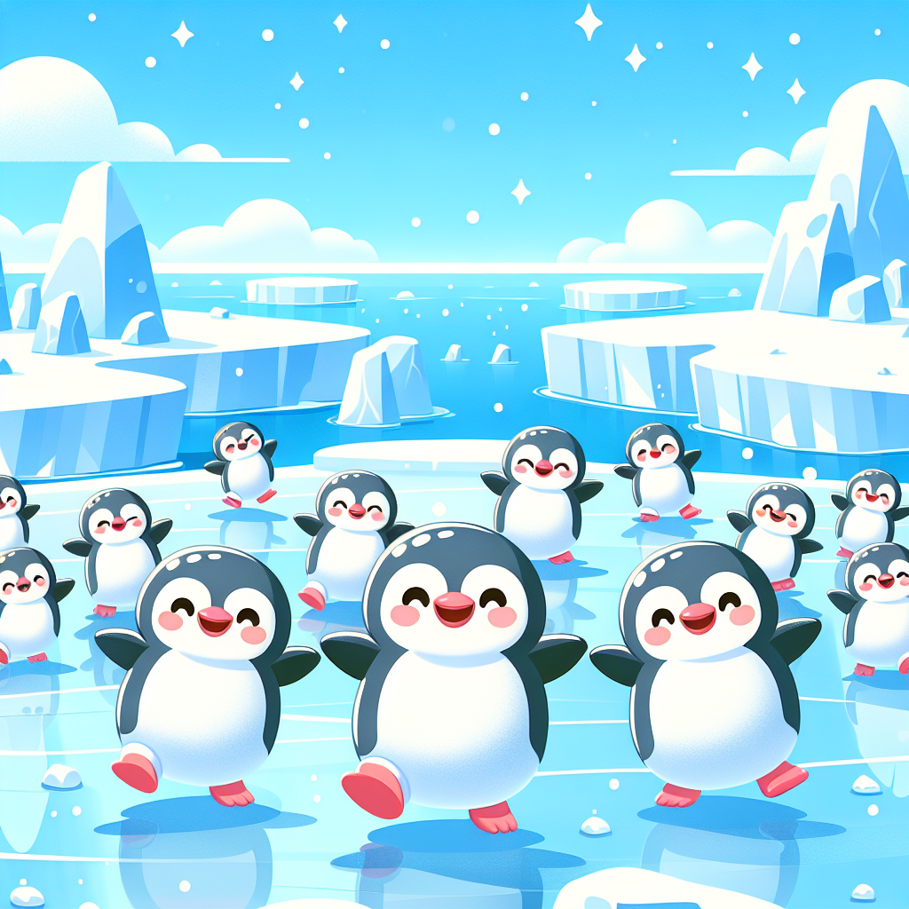 Peppy Penguins' Ice Dance Paint By Numbers
