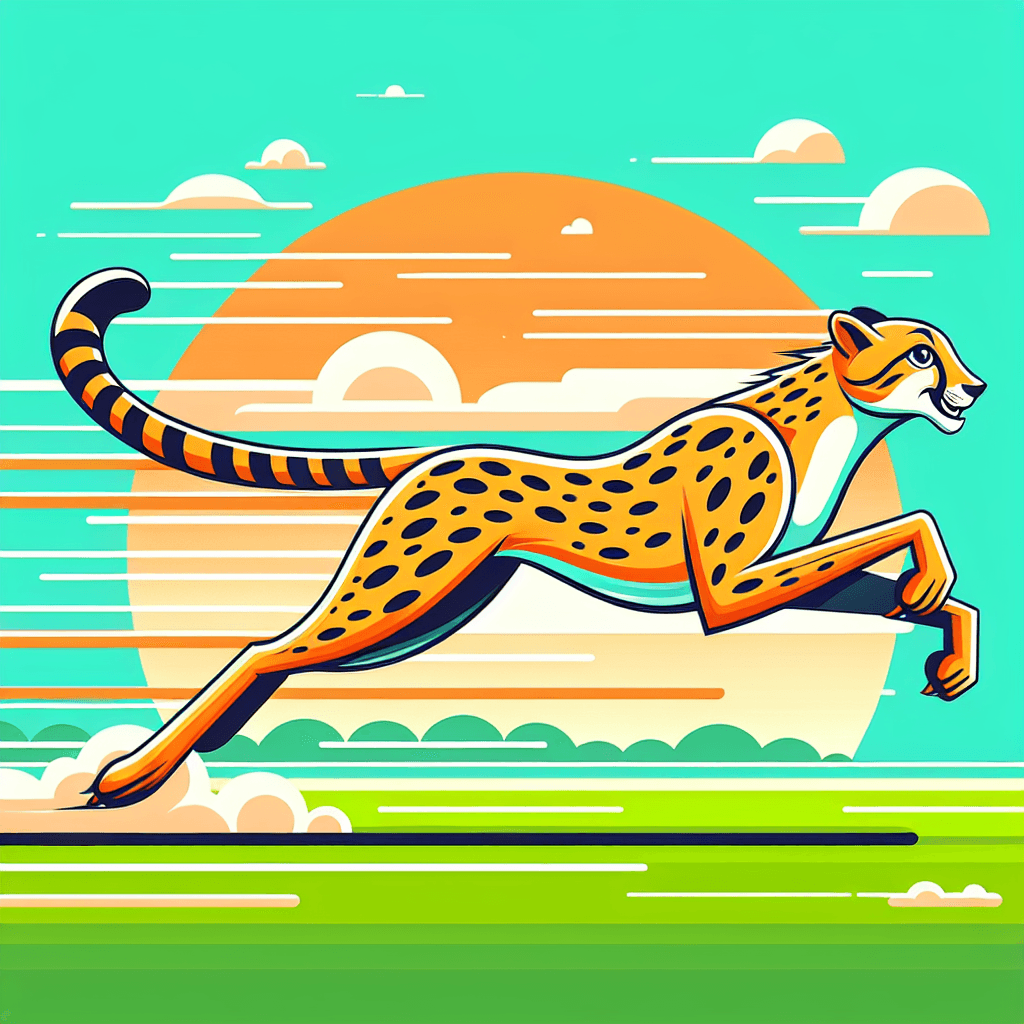 Sporty Cheetah Numbered Painting Kits