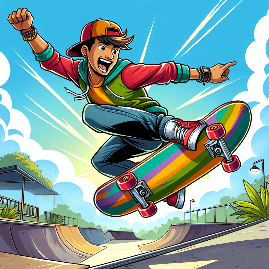 Energetic Skater Paint By Color