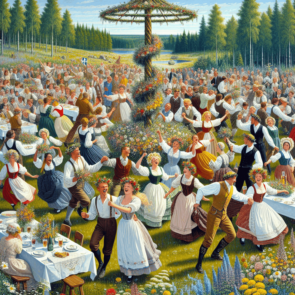 Midsummer Celebrations - Sweden DIY Paint By Numbers