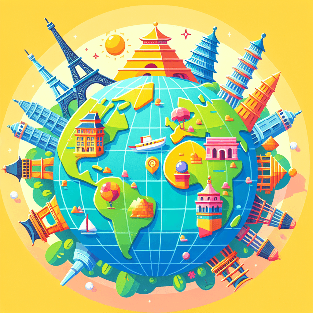Travel Around The World Numbered Painting Kits