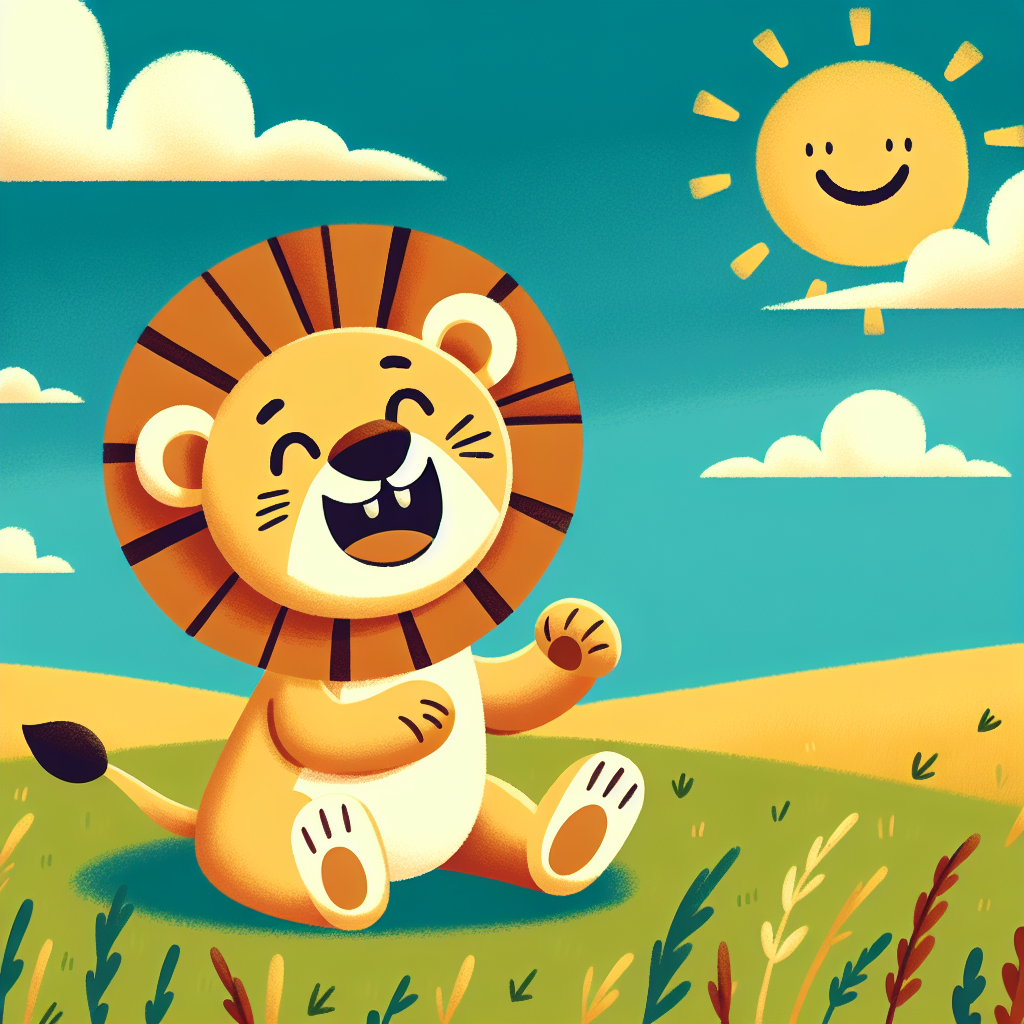 Cheerful Lion Cub Number Painting