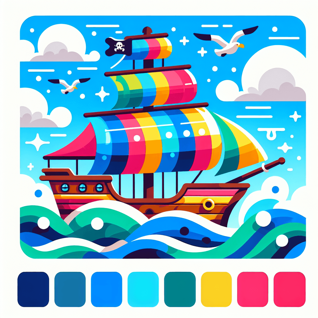 Charming Pirate Ship Adventure Paint By Numbers