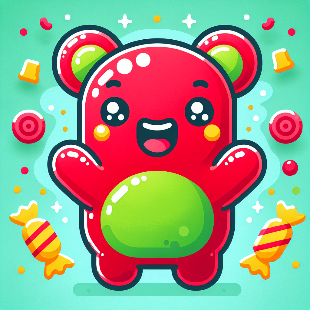 Giggling Gummy Bear DIY Paint By Numbers