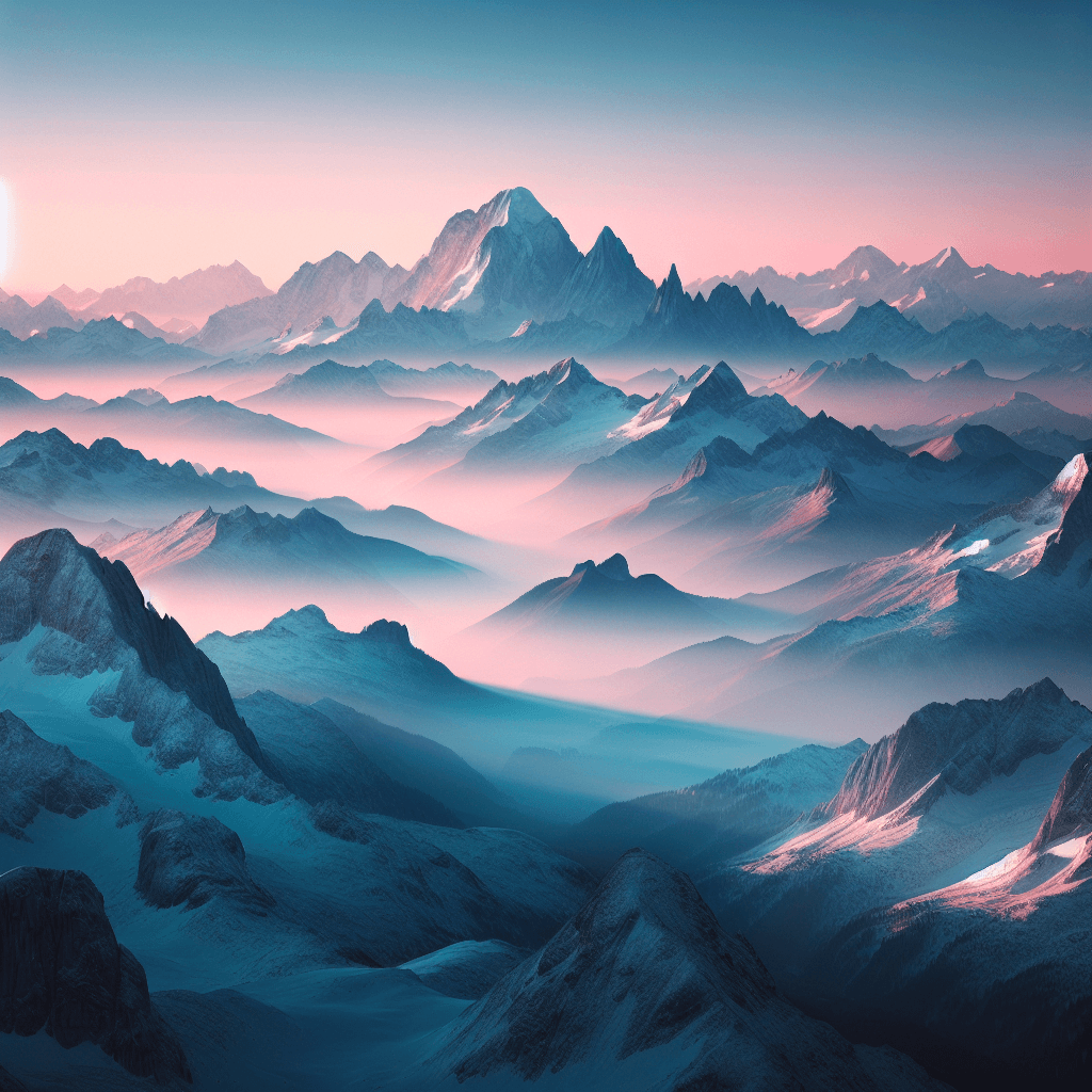 Alpine Dawn Horizon Paint By Color