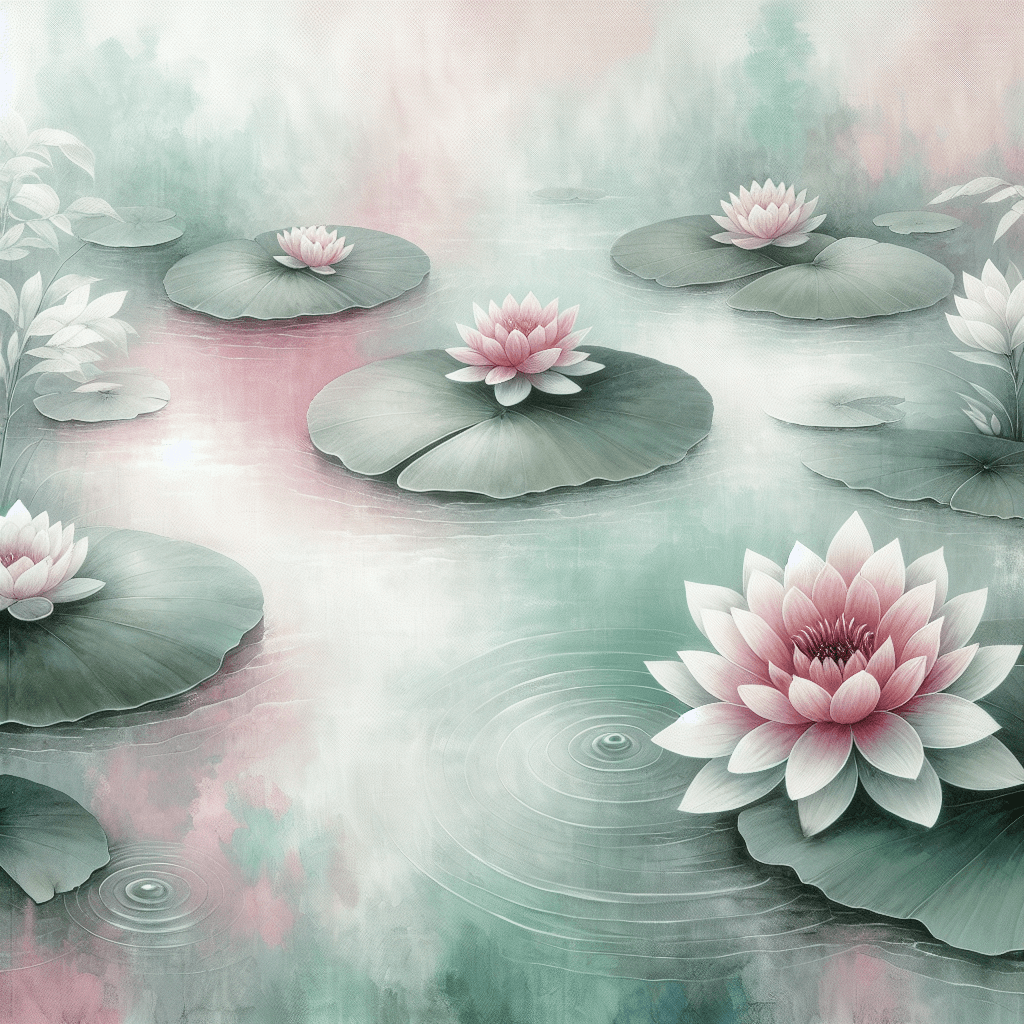 Ethereal Water Lily Oasis Numbered Painting Kits