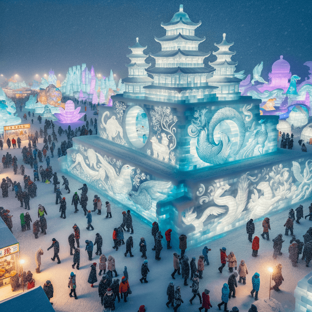 The Snow And Ice Festival - Japan Paint By Number