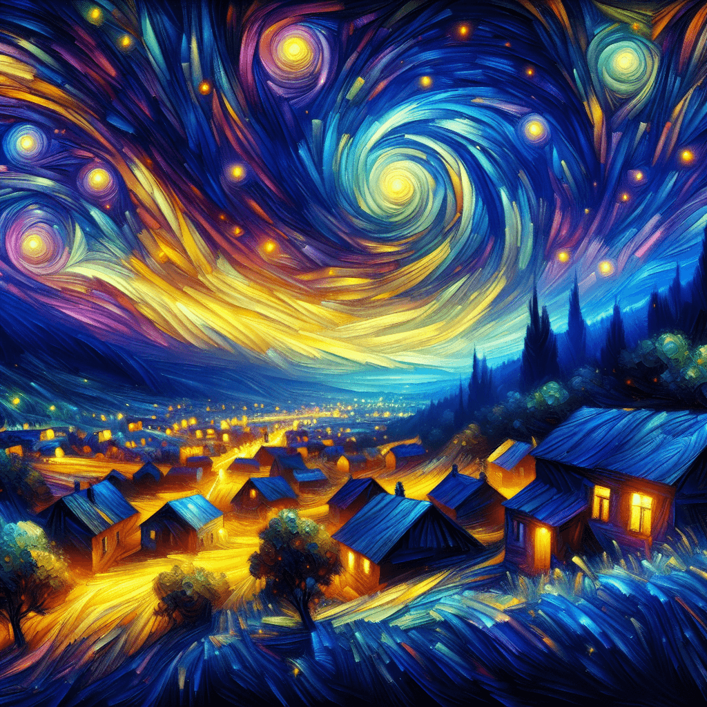 Van Gogh's Starry Night Vision Paint By Color