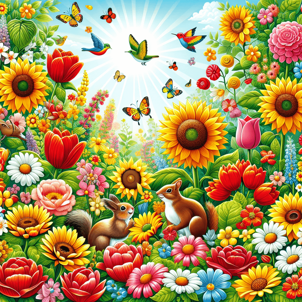 Lively Garden Celebration Painting Number Kit