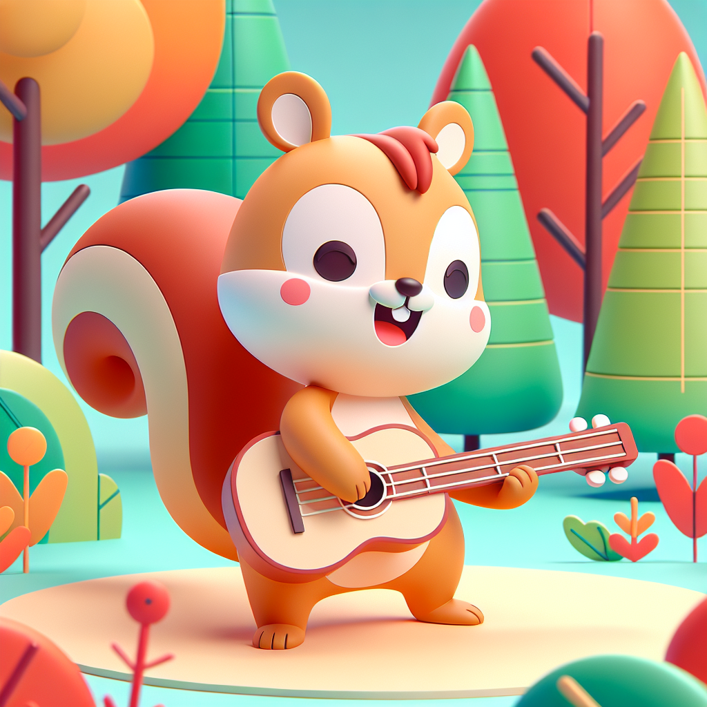 Sweet Squirrel Serenade Paint By Numbers