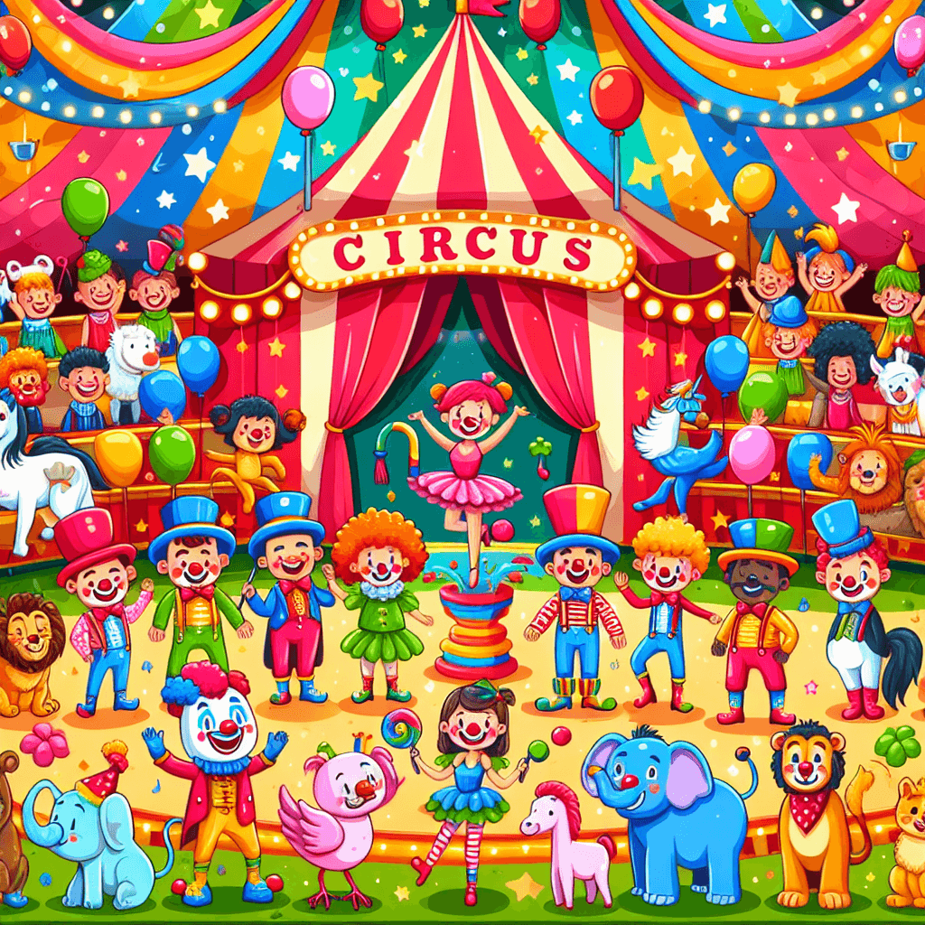 Charming Circus Celebration Paint By Numbers Kits