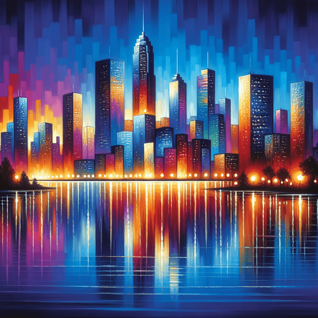 Captivating Cityscape Reflections Paint By Color