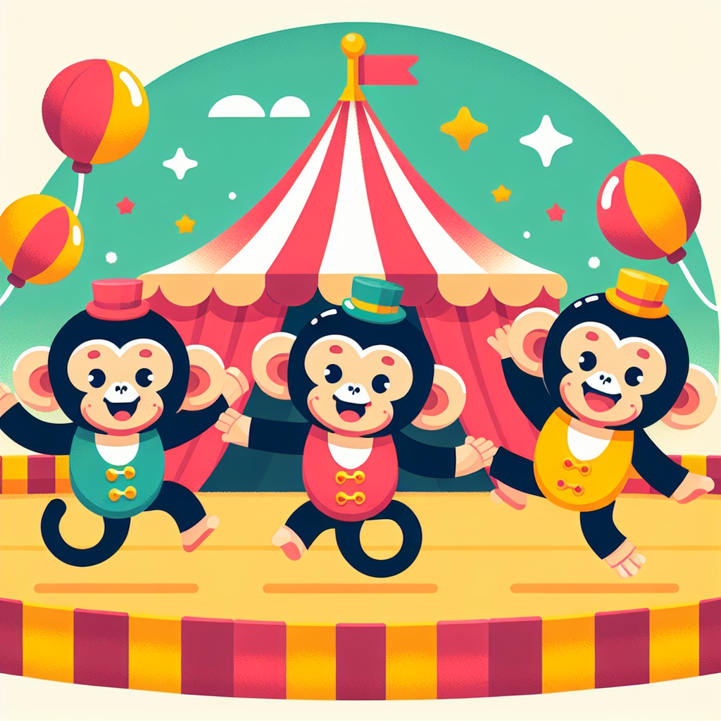 Charming Chimpanzee Circus Painting Number Kit