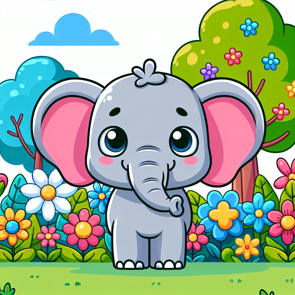 Playful Little Elephant Painting Number Kit