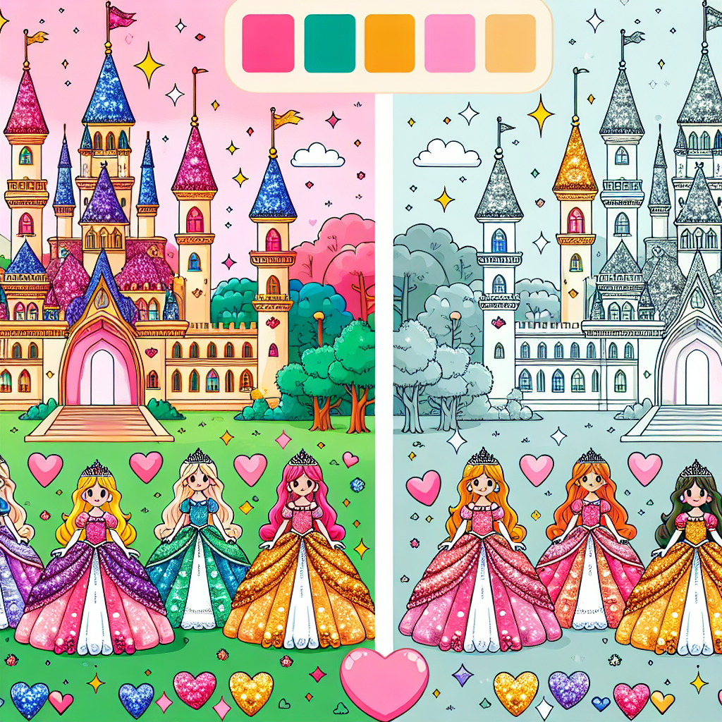 Glamorous Princess Palace Painting By Numbers Kit