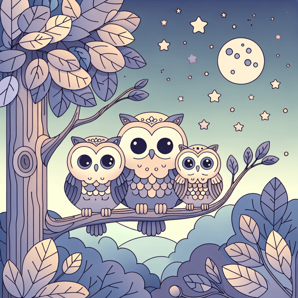 Charming Owl Family Numbered Painting Kits