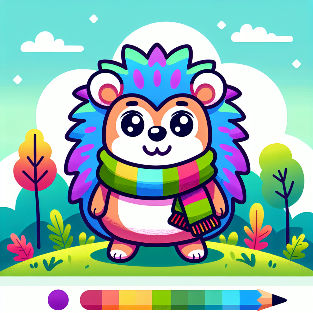 Funky Hedgehog Painting Number Kit