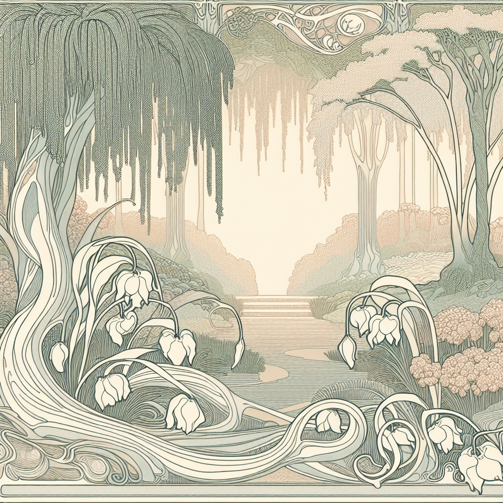 Art Nouveau Garden Paint By Number