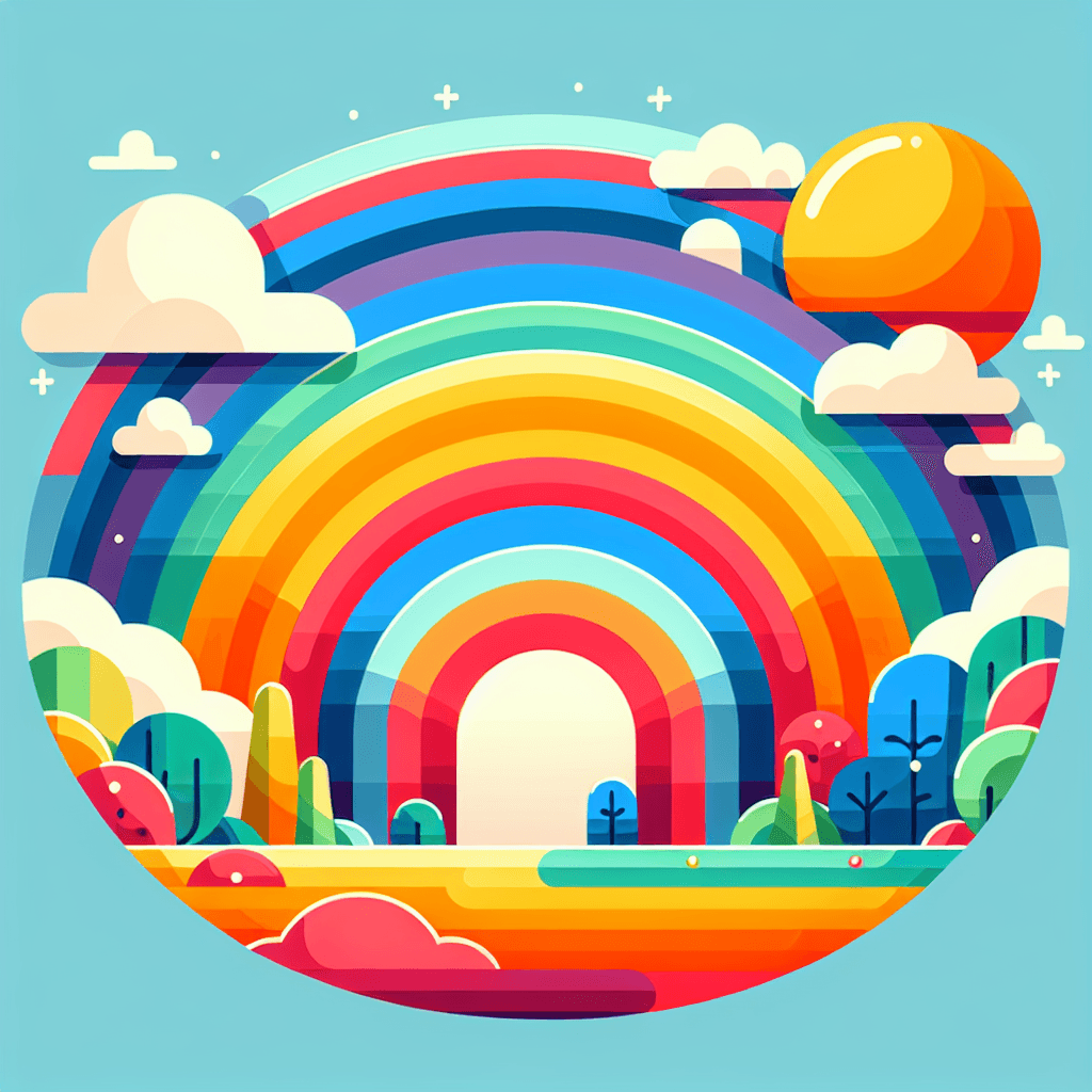 Whimsical Rainbow Ride Numbered Painting Kits