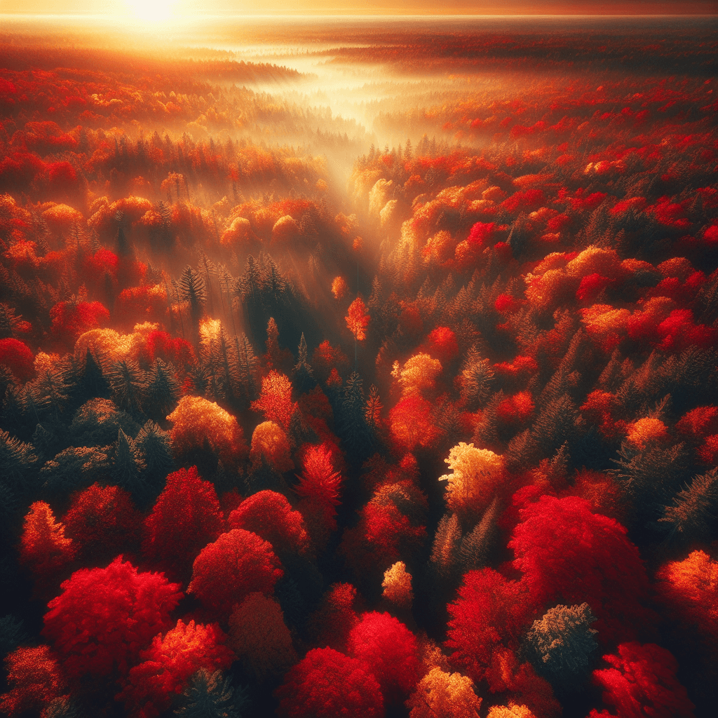 Aerial View Of Autumn Numbered Painting Kits