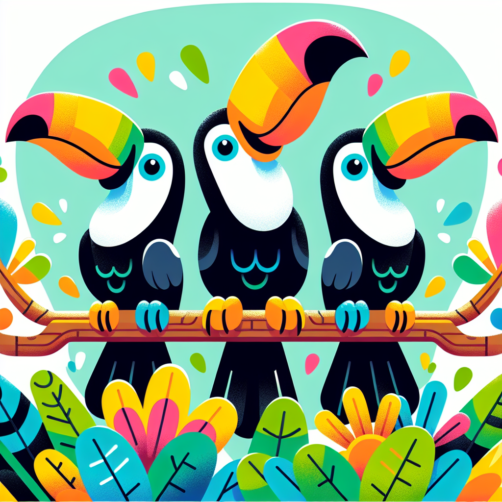 Tropical Toucan Trio Paint By Color