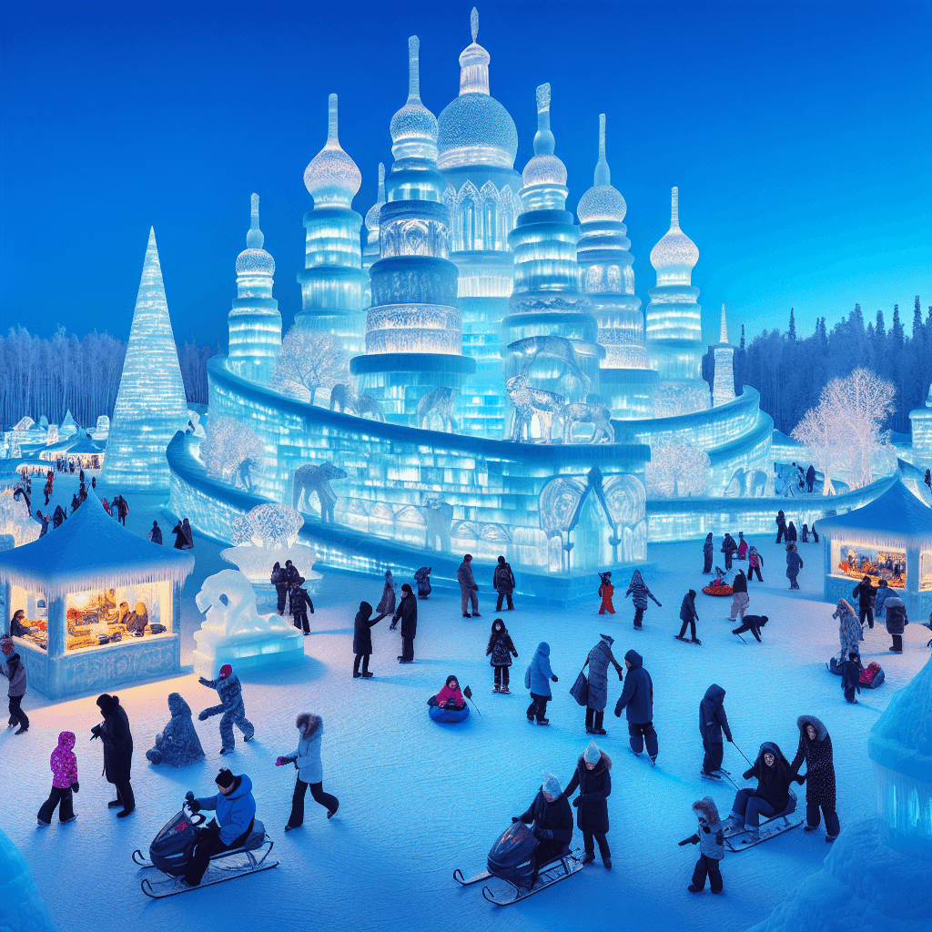 The Snow And Ice Festival - Harbin, China Painting By Numbers Kit