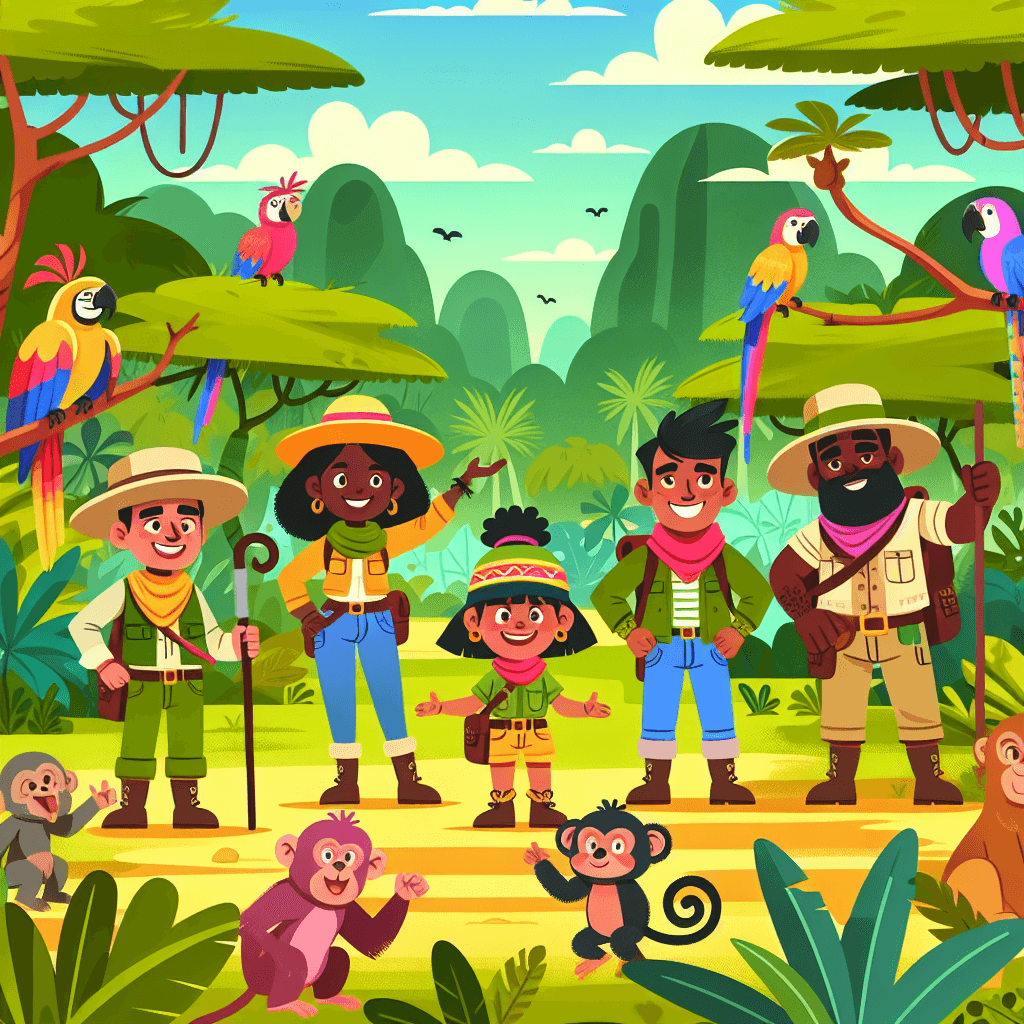 Journey Through The Jungle With Explorers Paint By Numbers