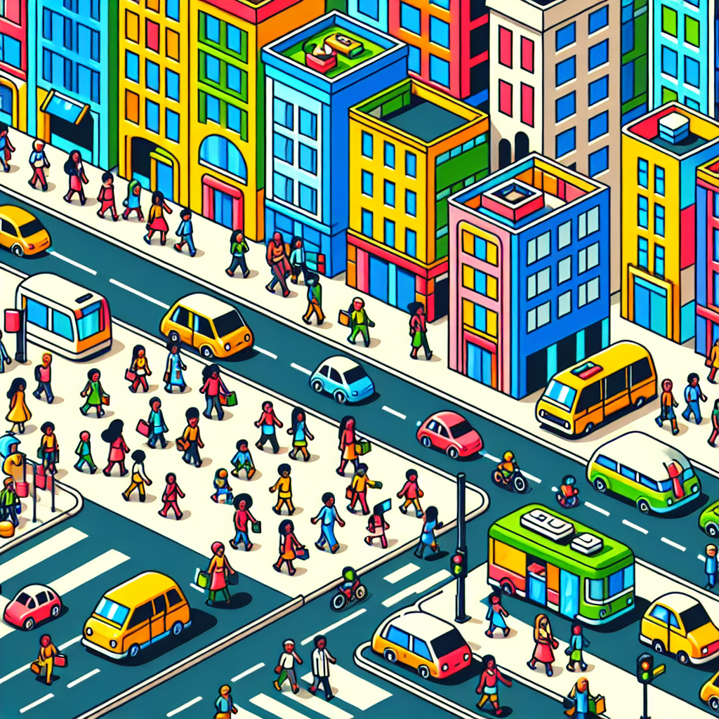 Busy City Streets Painting Number Kit