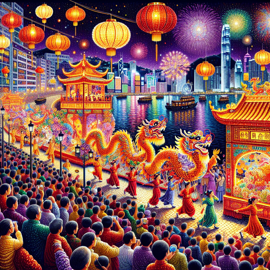 Chinese New Year Parade - Hong Kong, China Paint By Color
