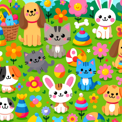 Adventure With Pet Animals DIY Paint By Numbers