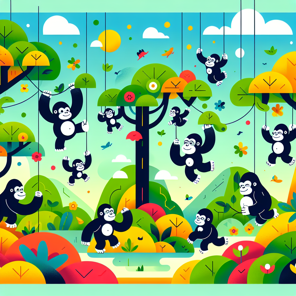 Giggle With Gorillas Numbered Painting Kits