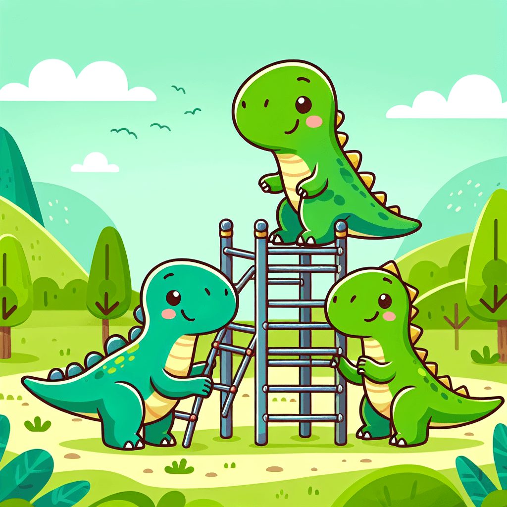Friendly Dino Playground Paint By Numbers Art